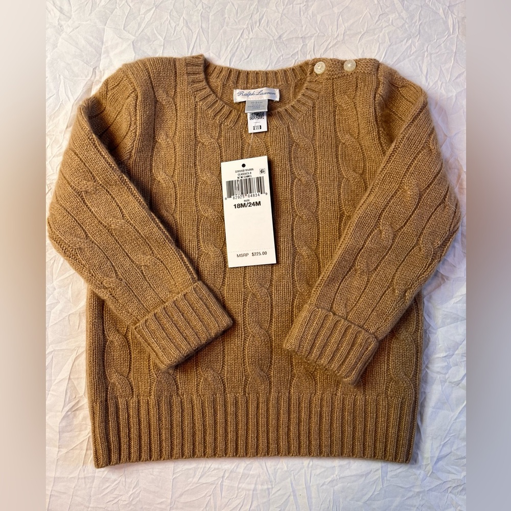 Ralph Lauren 100% cashmere baby sweater 18-24 months